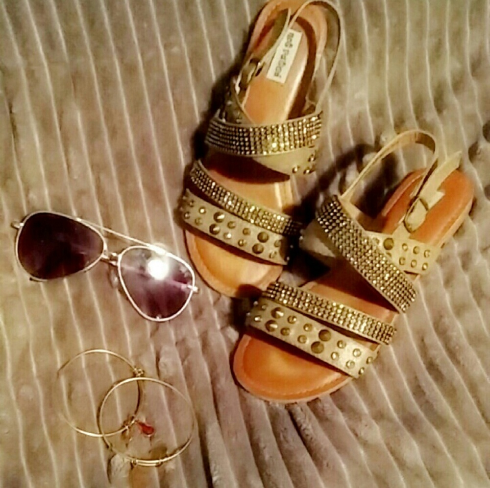 Jeweled gladiator sandals